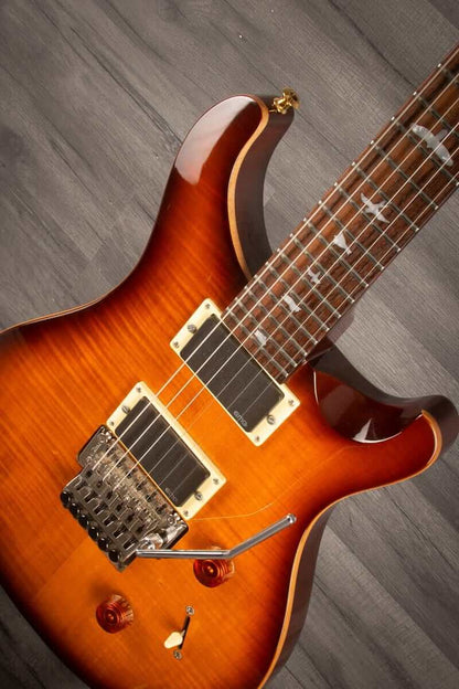 USED -  PRS Se Custom 24 Floyd w/ EMG pickups(Tobacco sunburst)