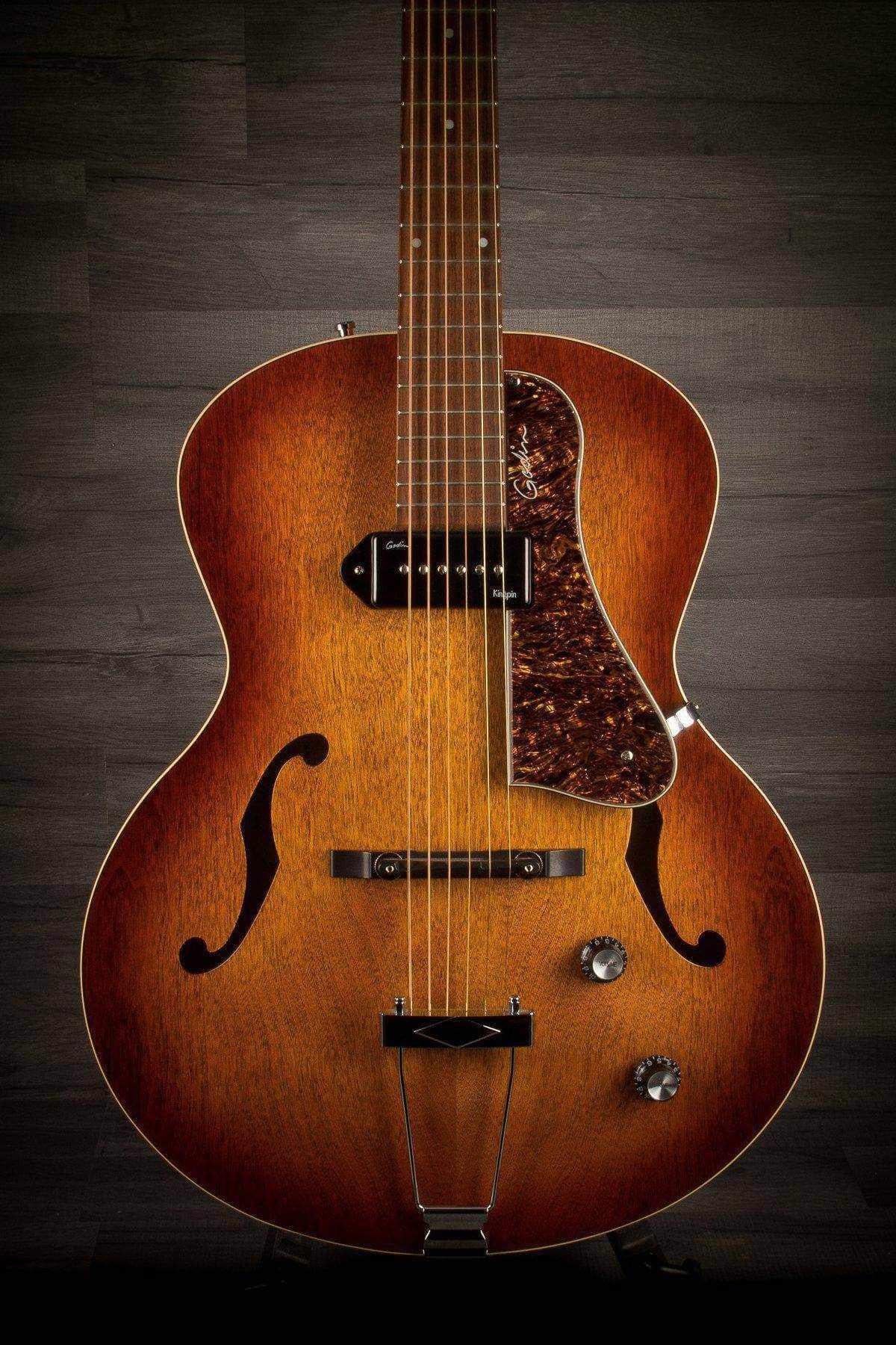 USED - Godin 5Th Avenue Kingpin P90 - Cognac Burst