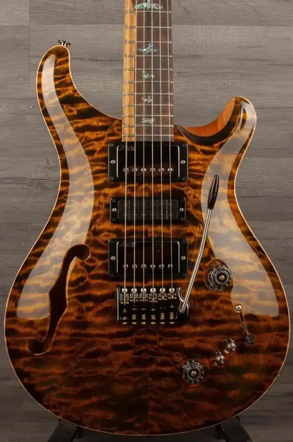 PRS Wood Special Semi-Hollow Electric Guitar (#0379114), Yellow Tiger – Quilt Maple Top, 58/15 LT Pickups