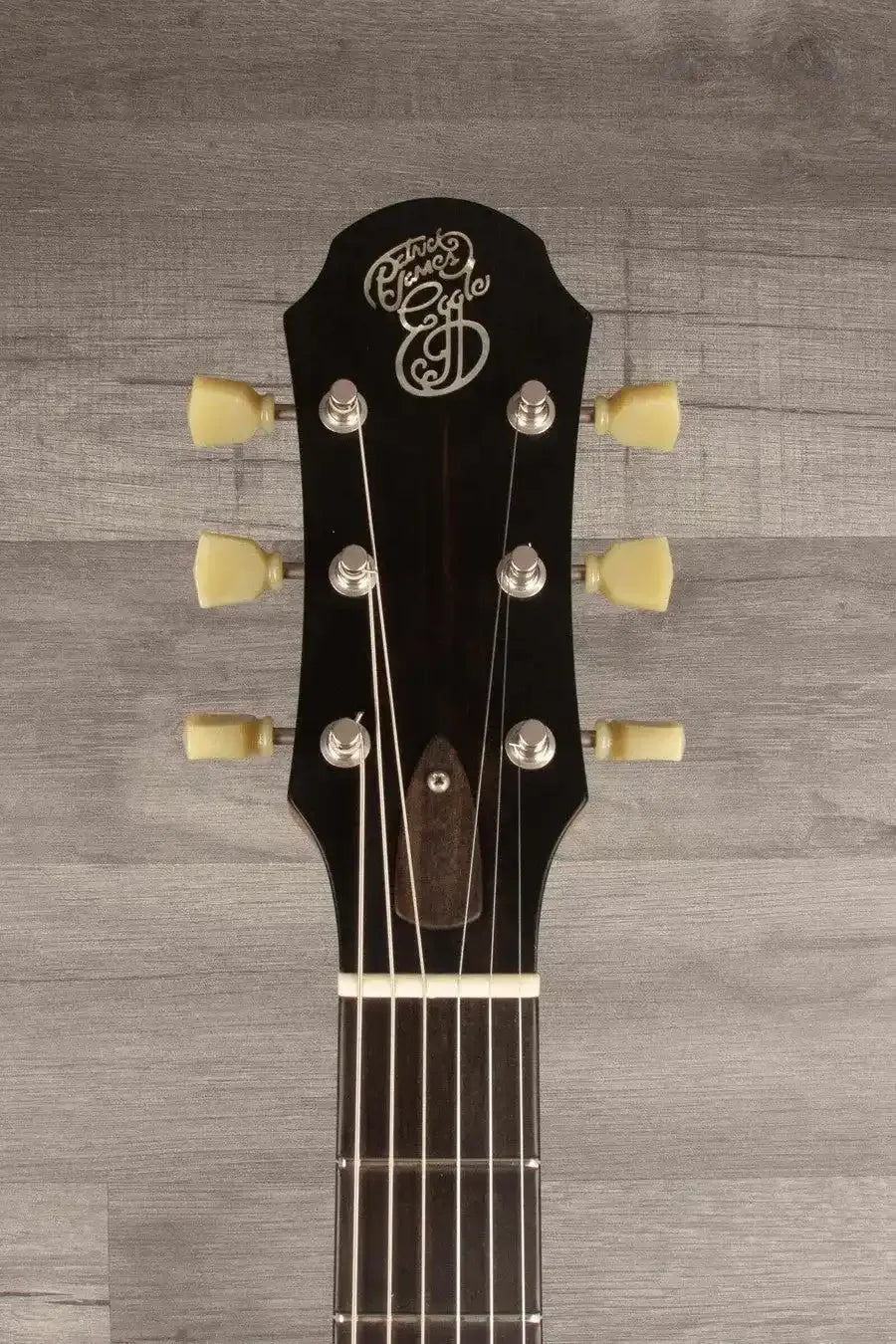 Patrick James Eggle Macon Carved Top Electric Guitar (#31150), Sunburst over Shoreline Gold, Dual P90 Pickups