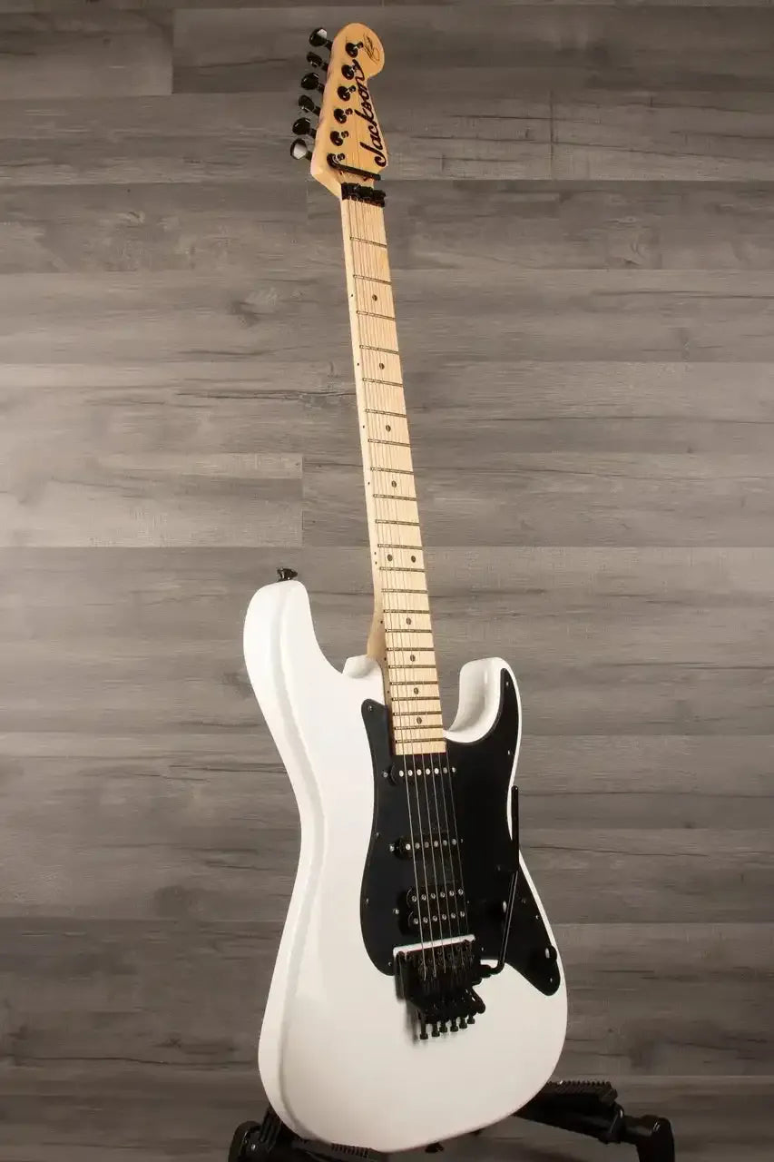 USED - Jackson X Series Adrian Smith SDXM Electric Guitar - Snow White with Black Pickguard, Maple Fingerboard
