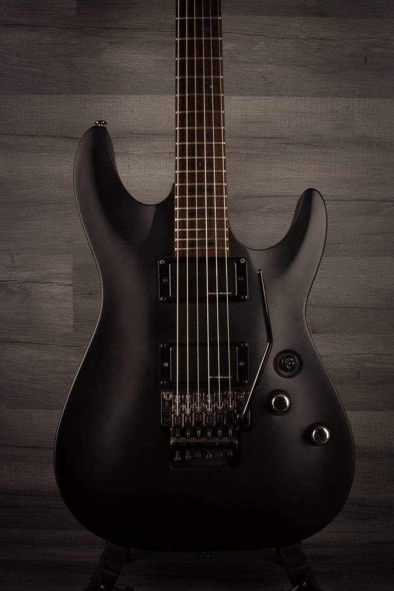 USED - Schecter Demon 6 FR - Aged Black Satin,  inc Schecter hard case