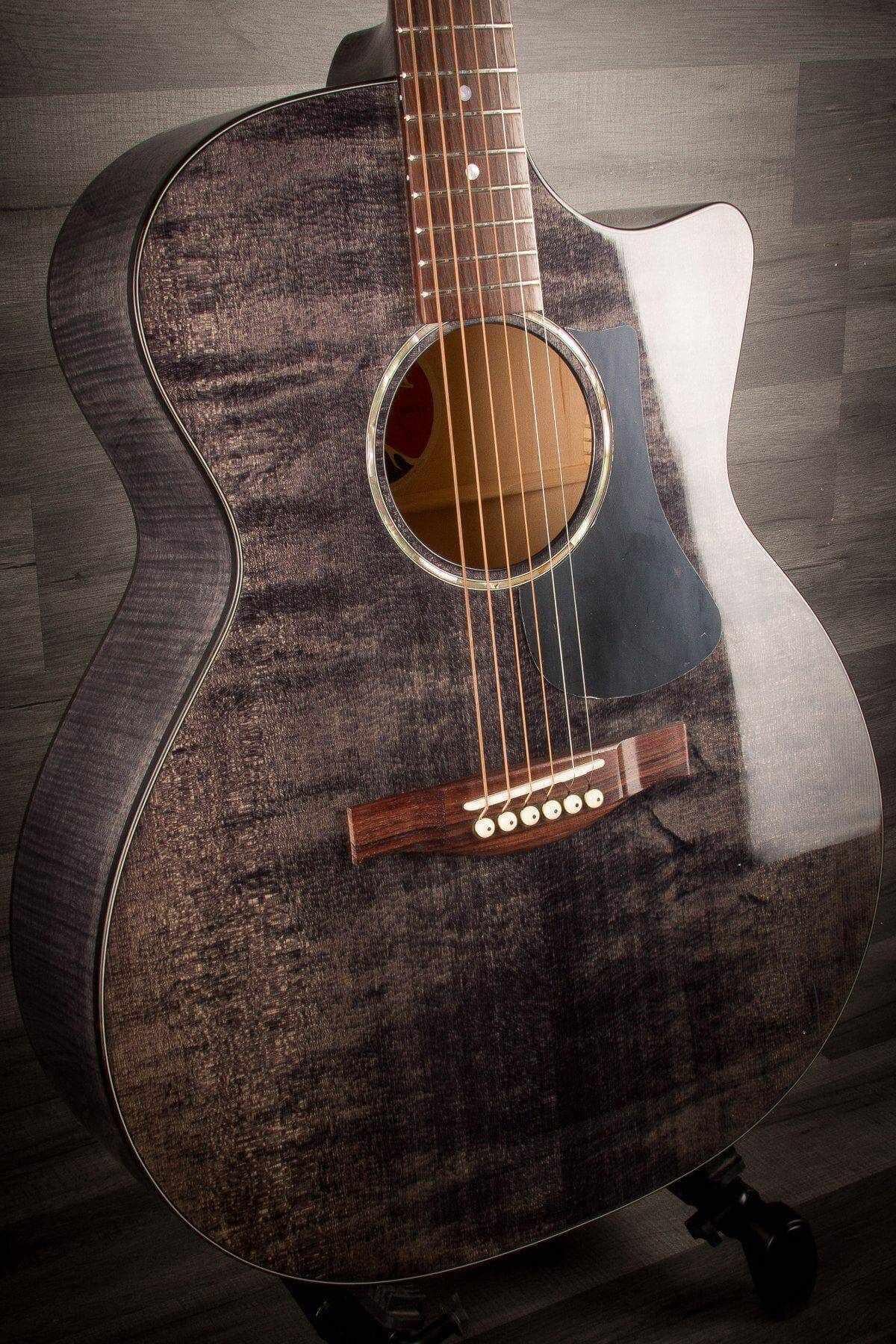Eastman PCH3 GACE Ltd  Trans Black- Grand Auditorium Electro Acoustic Guitar WITH Gig Bag