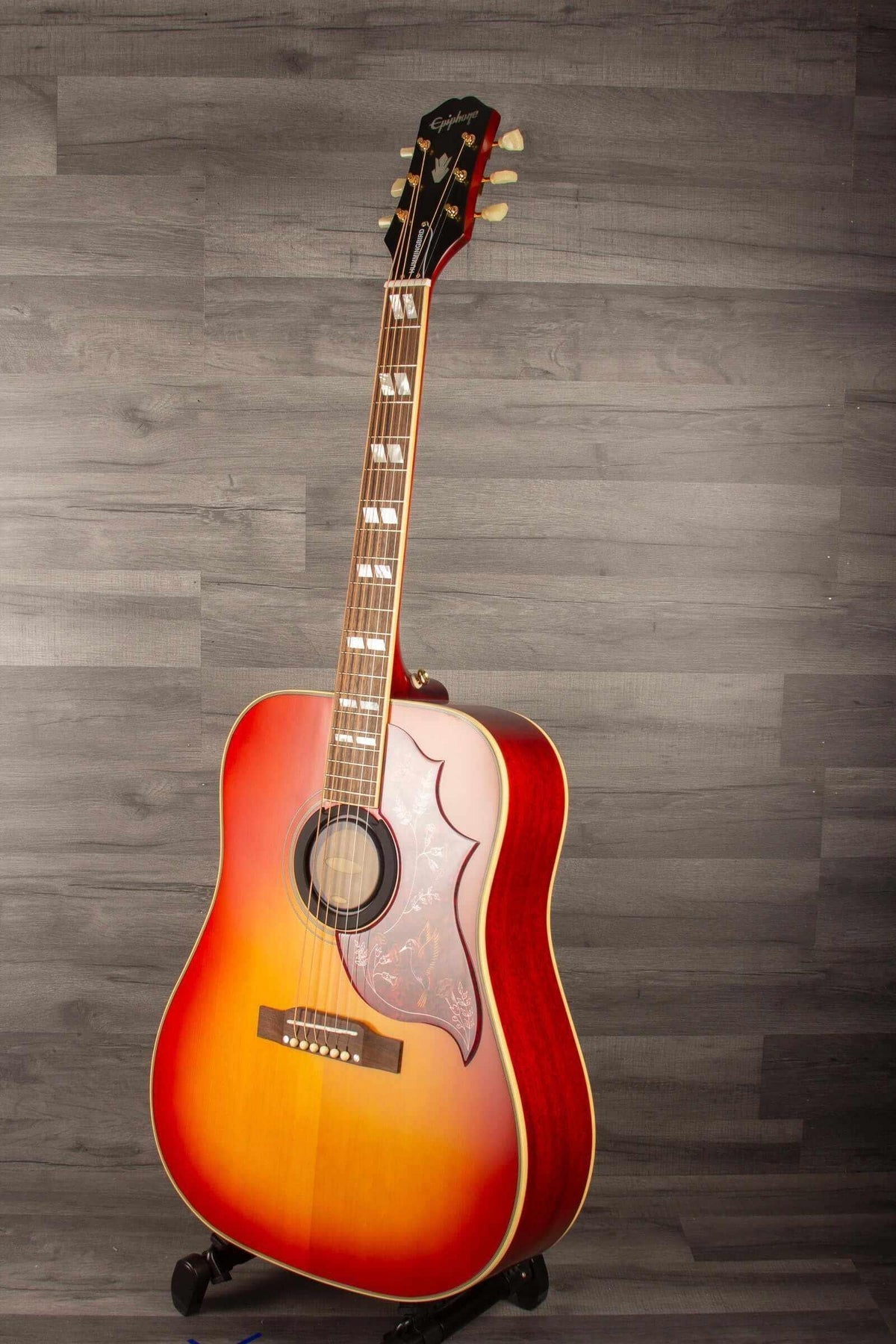 Epiphone  Inspired by Gibson  Hummingbird all Solid / Fishman Sonitone - Cherry sunburst gloss