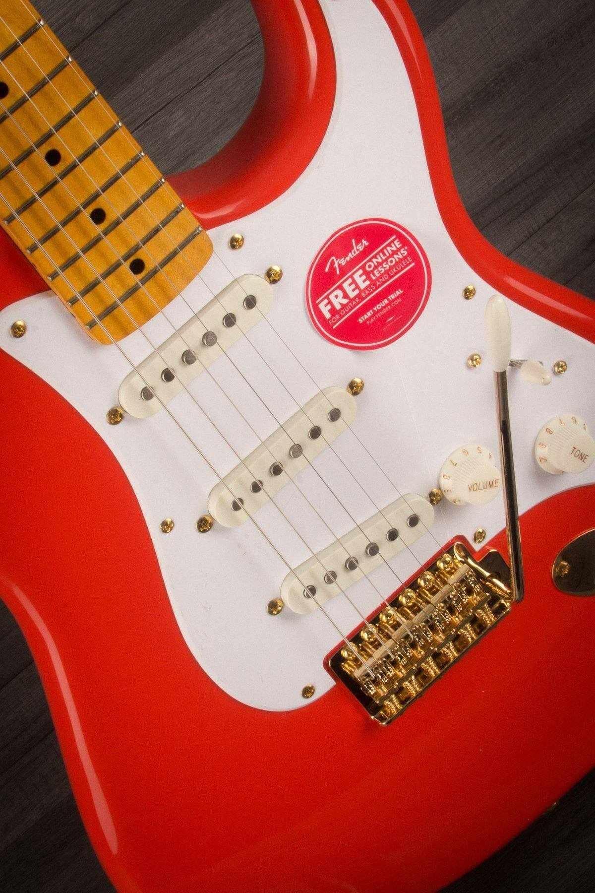 Squier FSR Classic Vibe 50s Stratocaster Fiesta Red Gold Hardware