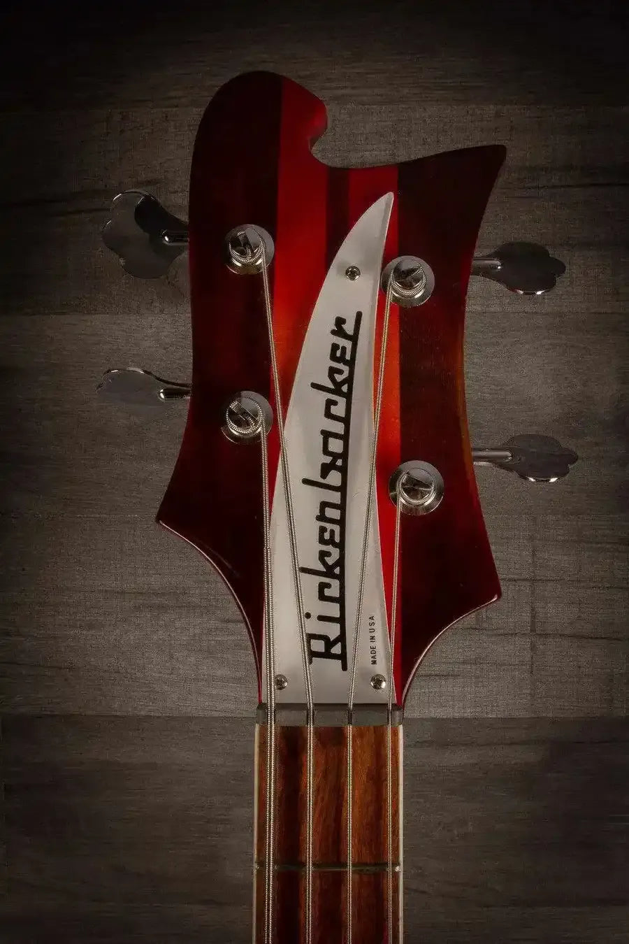 Rickenbacker 4005XC Bass Guitar, 90th Anniversary Ltd Edition, Amber FireGlo, Semi-Hollow Maple Body