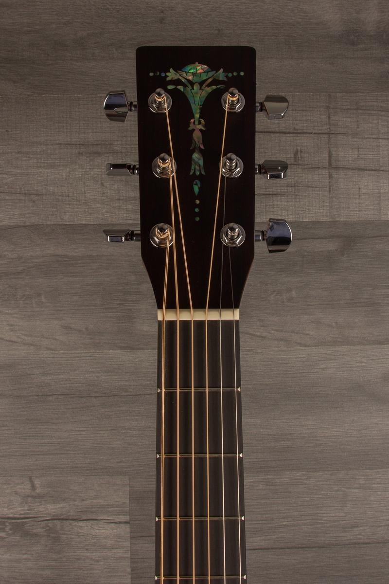 Sigma 000TCE Tilia Back & sides cutaway, torch inlay