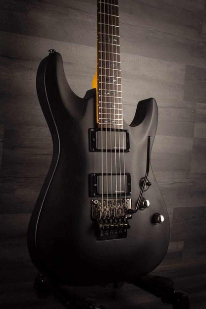 USED - Schecter Demon 6 FR - Aged Black Satin,  inc Schecter hard case