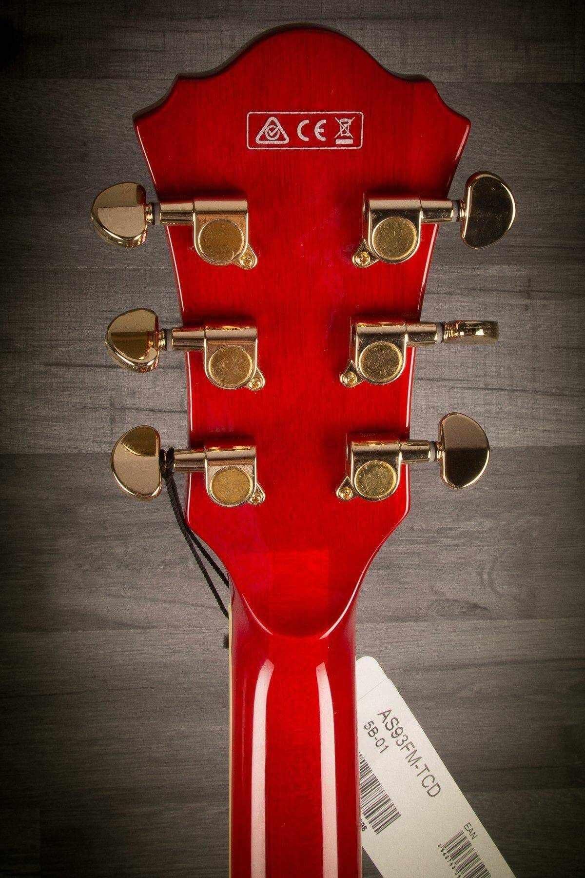 USED - banez Artcore AS93FM-TCD Expressionist in Trans Cherry Red
