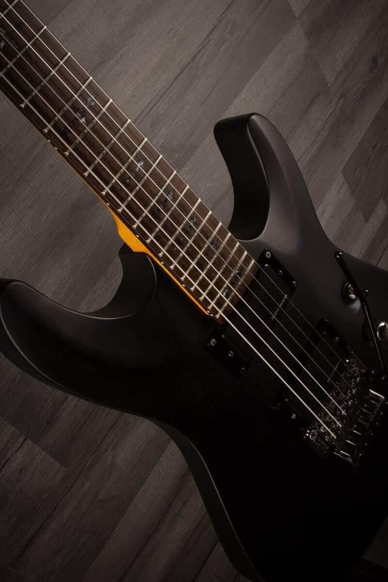 USED - Schecter Demon 6 FR - Aged Black Satin,  inc Schecter hard case