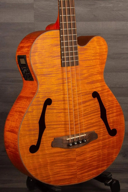 Aria FEB F2M Stained Brown Medium Scale Acoustic - Bass Guitar