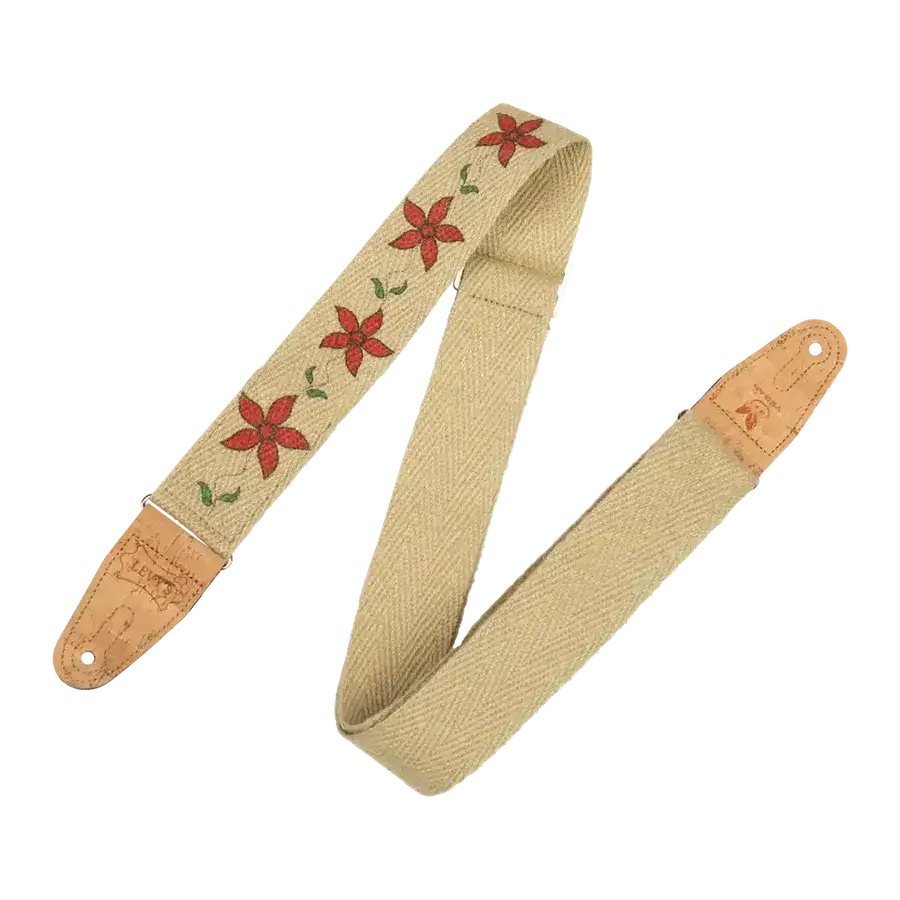 Levy's Hemp Series Guitar Strap - Flowering Vine
