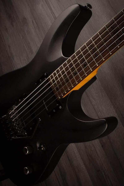 USED - Schecter Demon 6 FR - Aged Black Satin,  inc Schecter hard case
