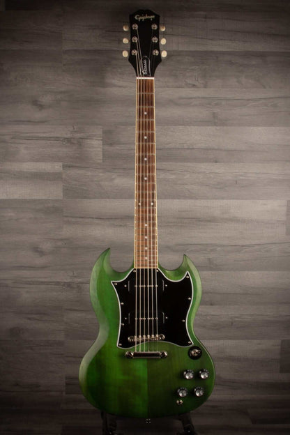 USED - Epiphone SG Classic Worn P-90s - Inverness Green,  inc pod case