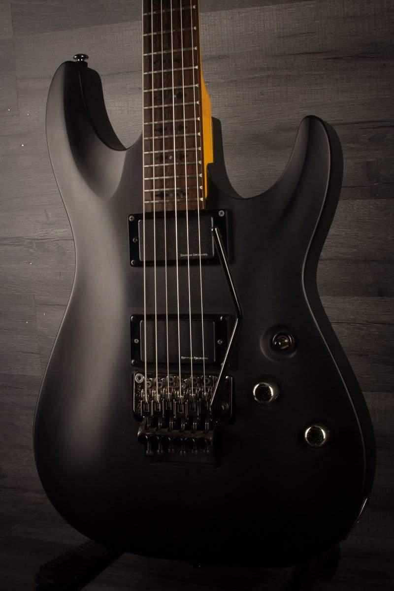 USED - Schecter Demon 6 FR - Aged Black Satin,  inc Schecter hard case