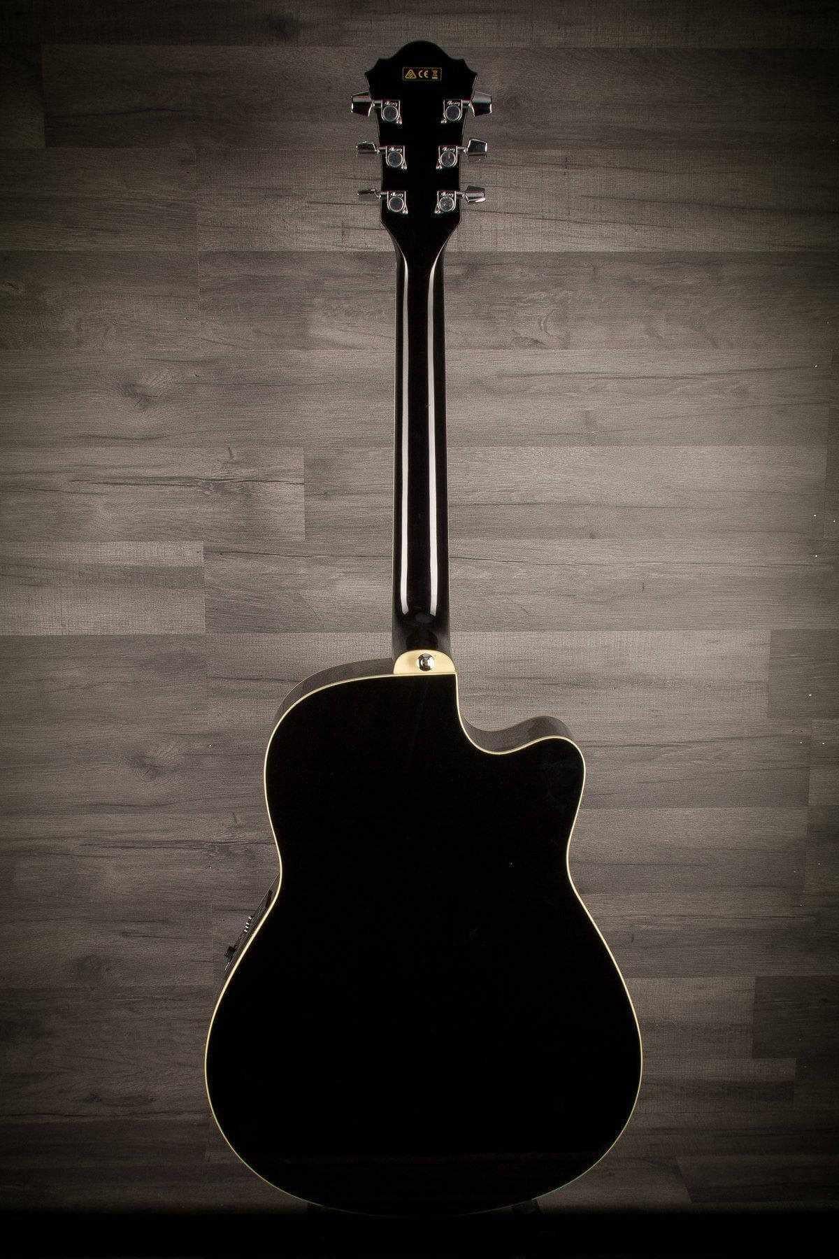 USED - Ibanez AEF18LE Left-Handed Acoustic-Electric Guitar Black