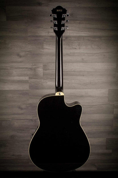 USED - Ibanez AEF18LE Left-Handed Acoustic-Electric Guitar Black