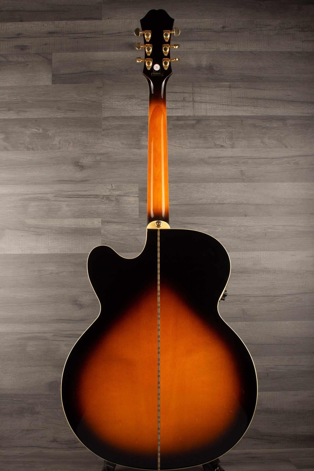 USED Epiphone J200 EC Studio Solid Top, Fishman Sonitone - Vintage Sunburst - Acoustic Guitar