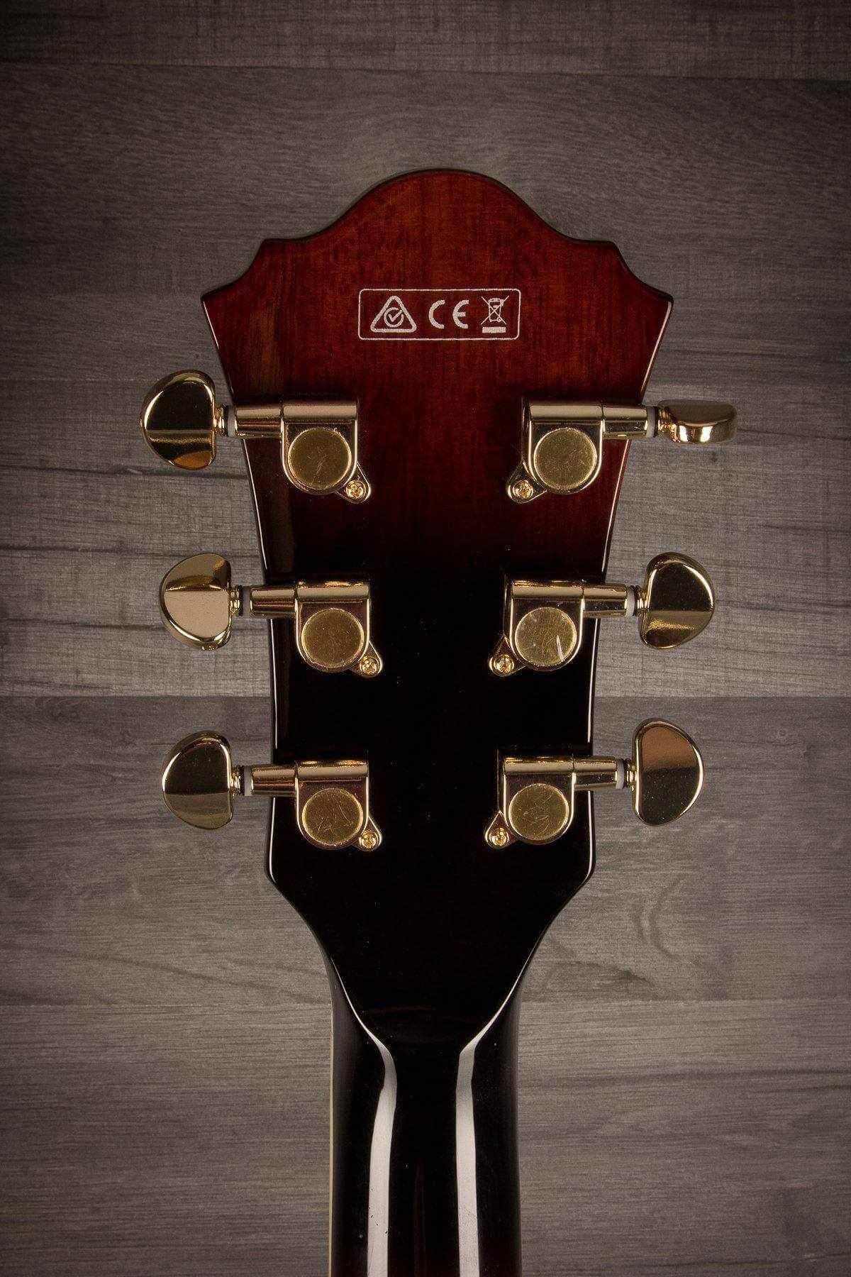 USED - Ibanez AG95QA-DBS Artcore Expressionist, Dark Brown Sunburst