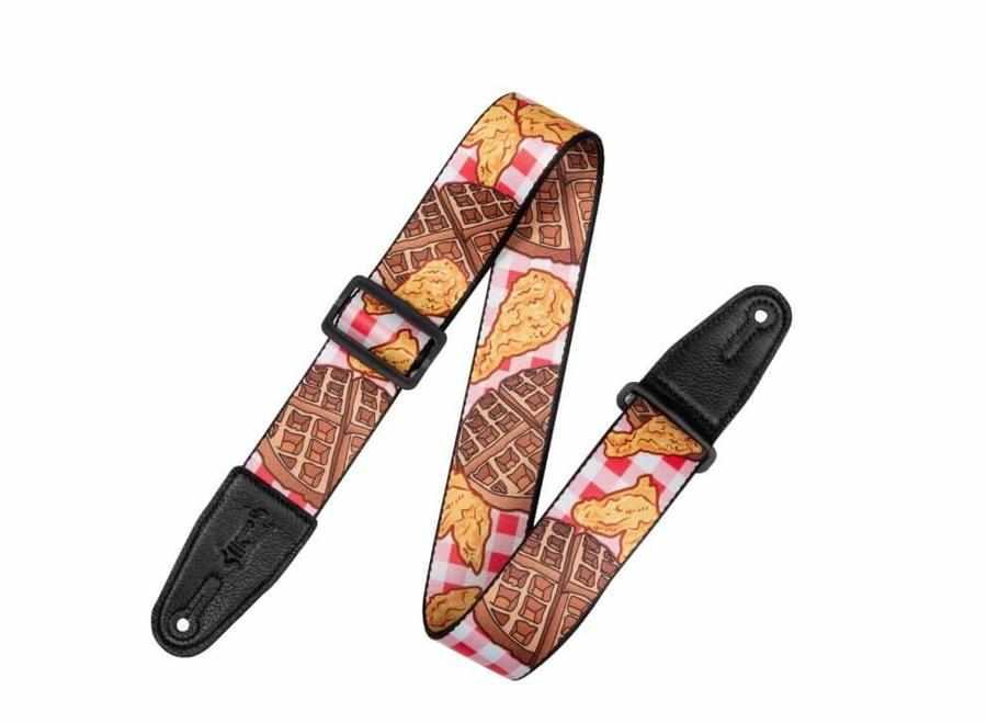 Levy's Tasty Grooves Polyester Guitar Strap - Chicken and Waffles