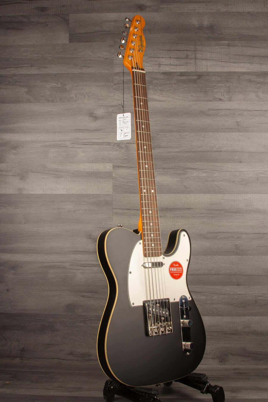 Squier  Classic Vibe Baritone Custom Telecaster®, Laurel Fingerboard, Parchment Pickguard, Satin Black