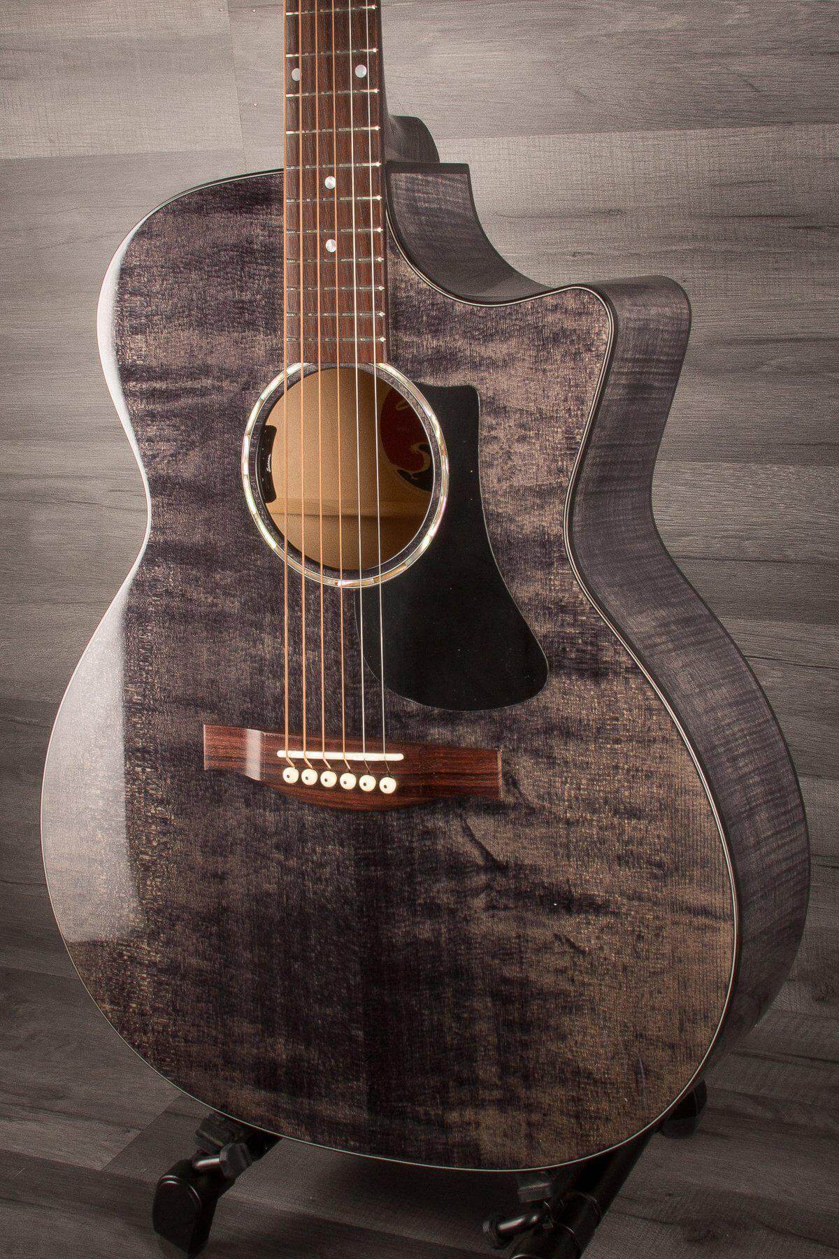 Eastman PCH3 GACE Ltd  Trans Black- Grand Auditorium Electro Acoustic Guitar WITH Gig Bag