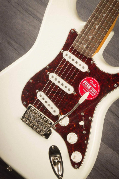 Squier Classic Vibe '70s Stratocaster Electric Guitar, Laurel Fingerboard - Olympic White