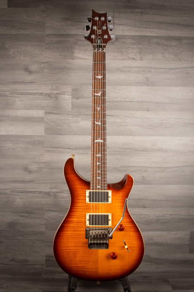 USED -  PRS Se Custom 24 Floyd w/ EMG pickups(Tobacco sunburst)