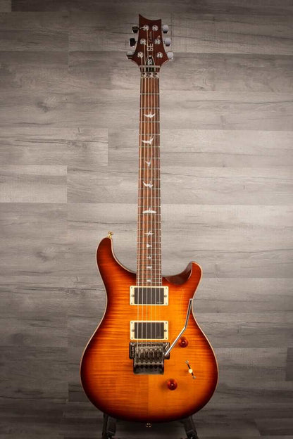 USED -  PRS Se Custom 24 Floyd w/ EMG pickups(Tobacco sunburst)