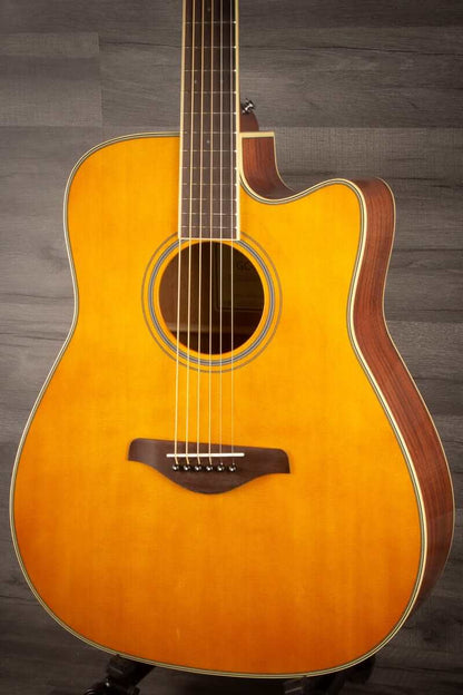 Yamaha FGC-TA TransAcoustic Electro Acoustic Cutaway, Vintage Tint